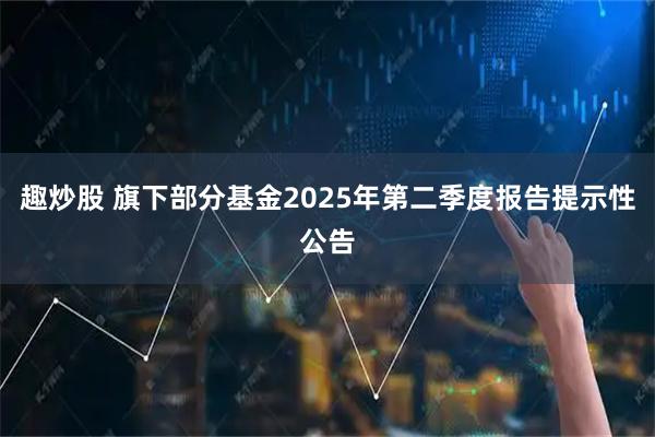 趣炒股 旗下部分基金2025年第二季度报告提示性公告