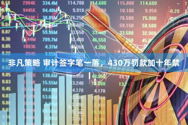 非凡策略 审计签字笔一落，430万罚款加十年禁