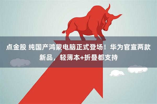 点金股 纯国产鸿蒙电脑正式登场！华为官宣两款新品，轻薄本+折叠都支持